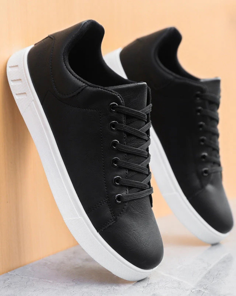 Classic leather trainers