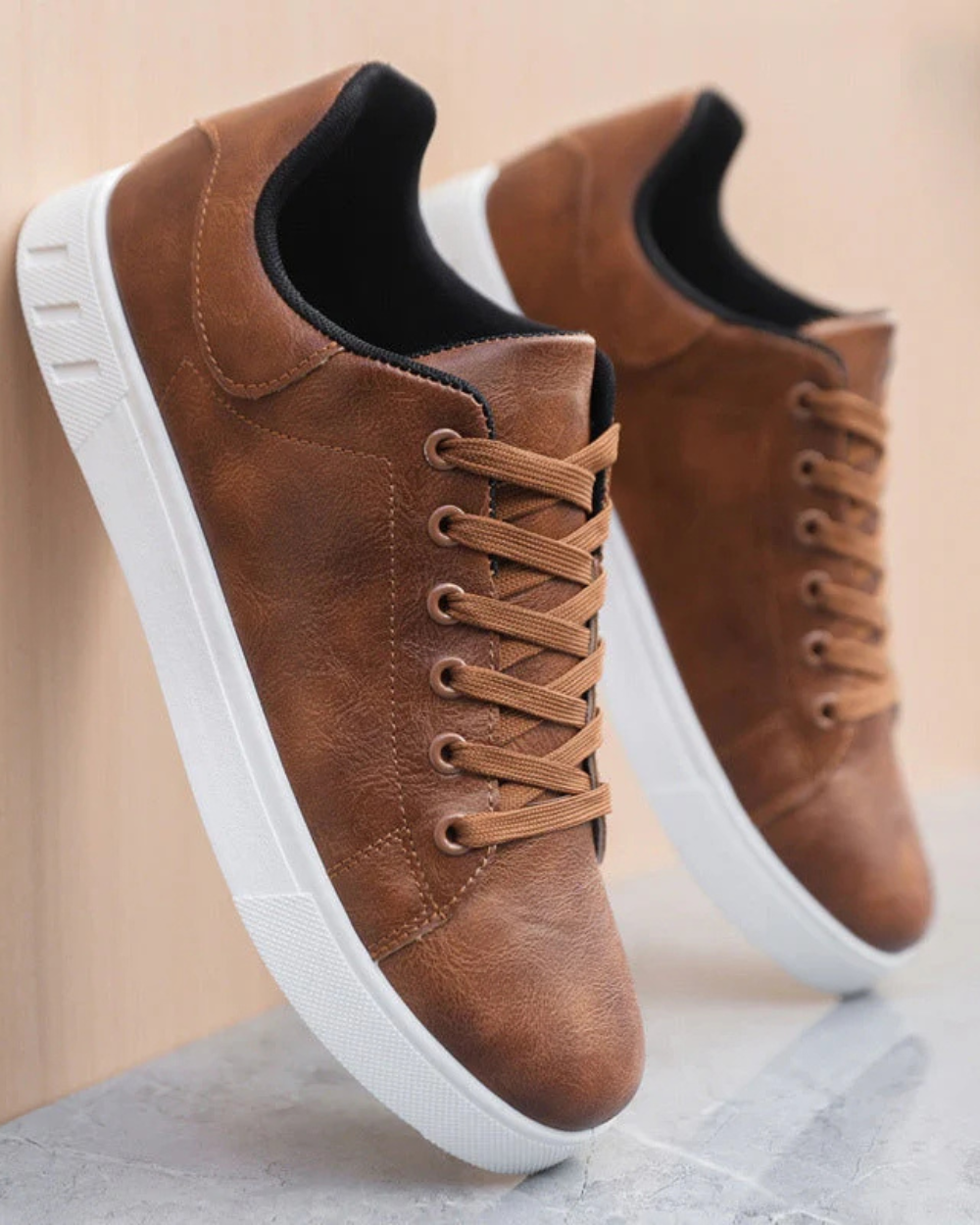 Classic leather trainers