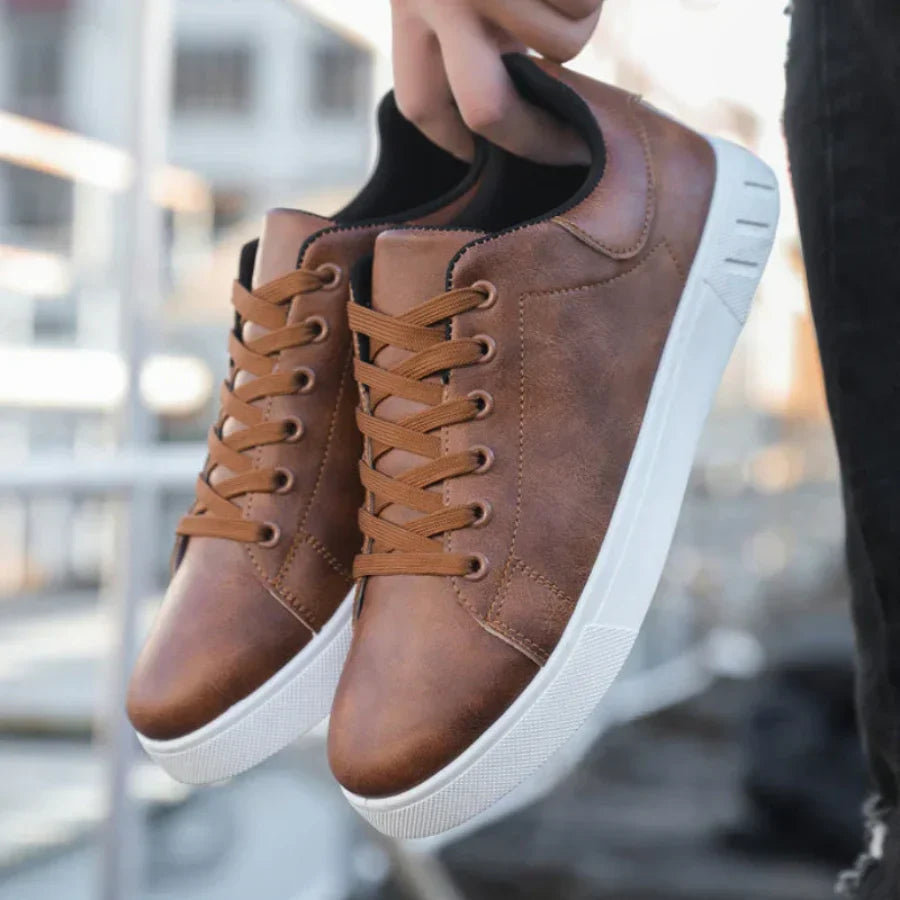 Classic leather trainers