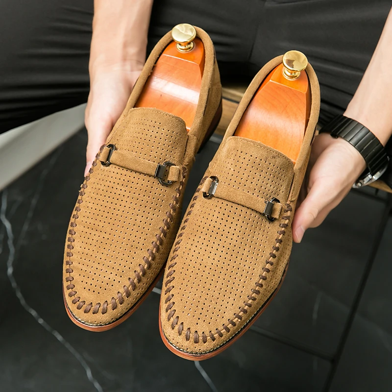 Suede loafers