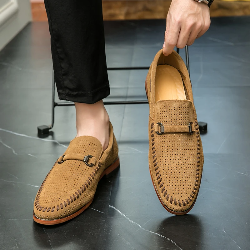 Suede loafers