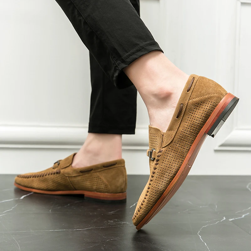 Suede loafers