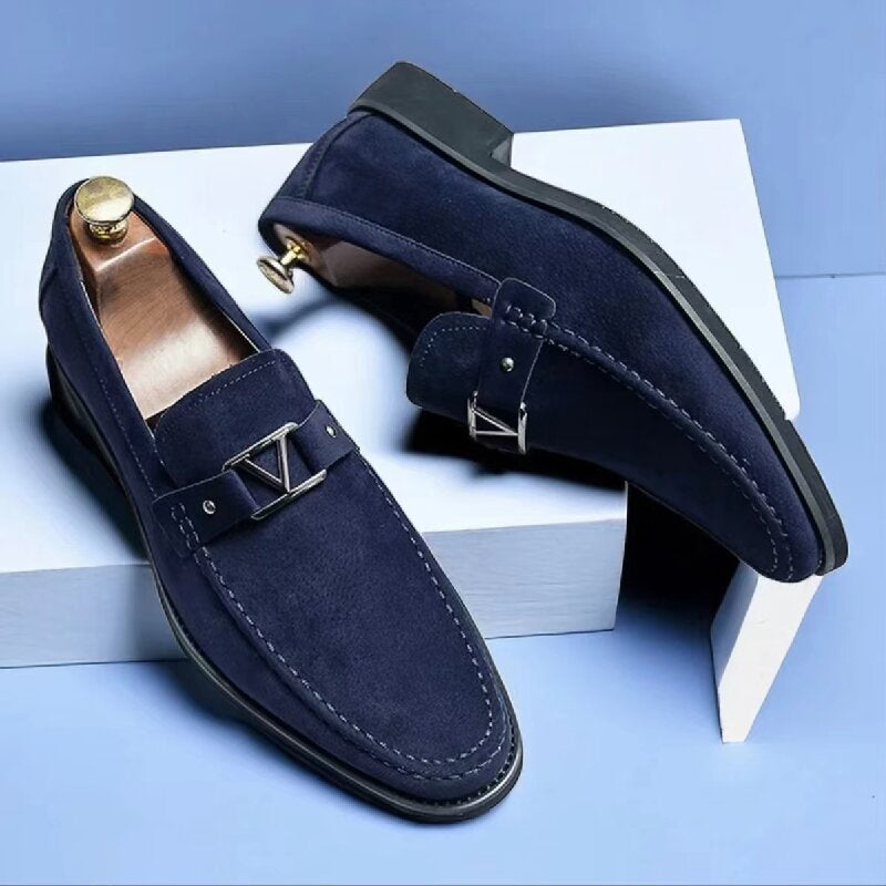 Modern suede loafers