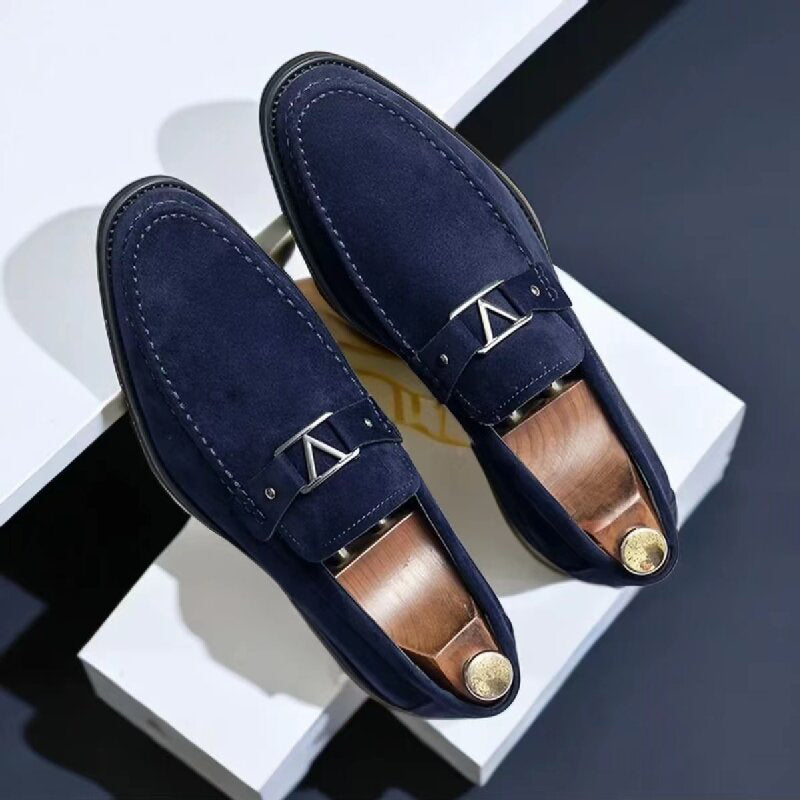 Modern suede loafers