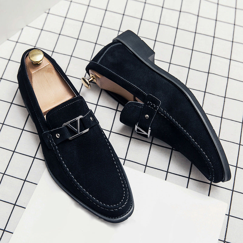 Modern suede loafers