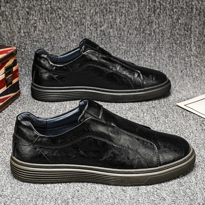 Classic leather trainers