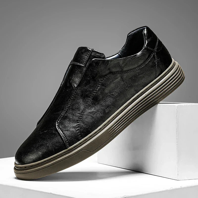 Classic leather trainers
