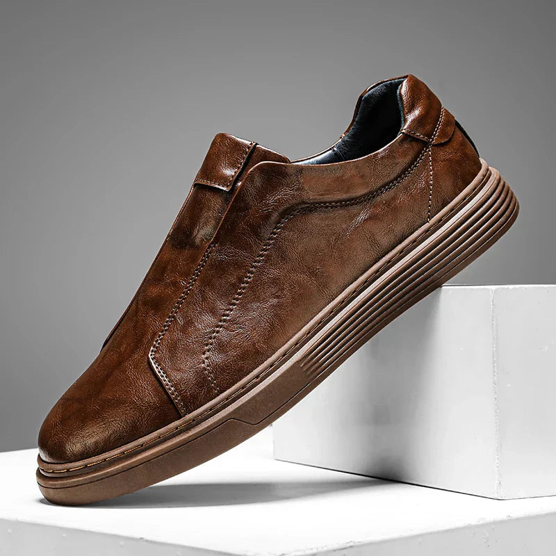Classic leather trainers