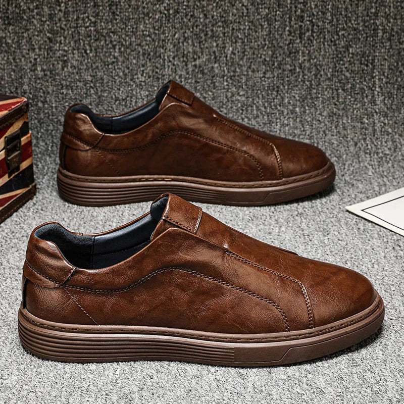 Classic leather trainers