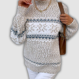 Colette - Arctic Blue Snowflake Knit for Winter Warmth