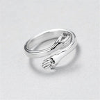 Adjustable Silver Hug Ring
