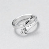 Adjustable Silver Hug Ring