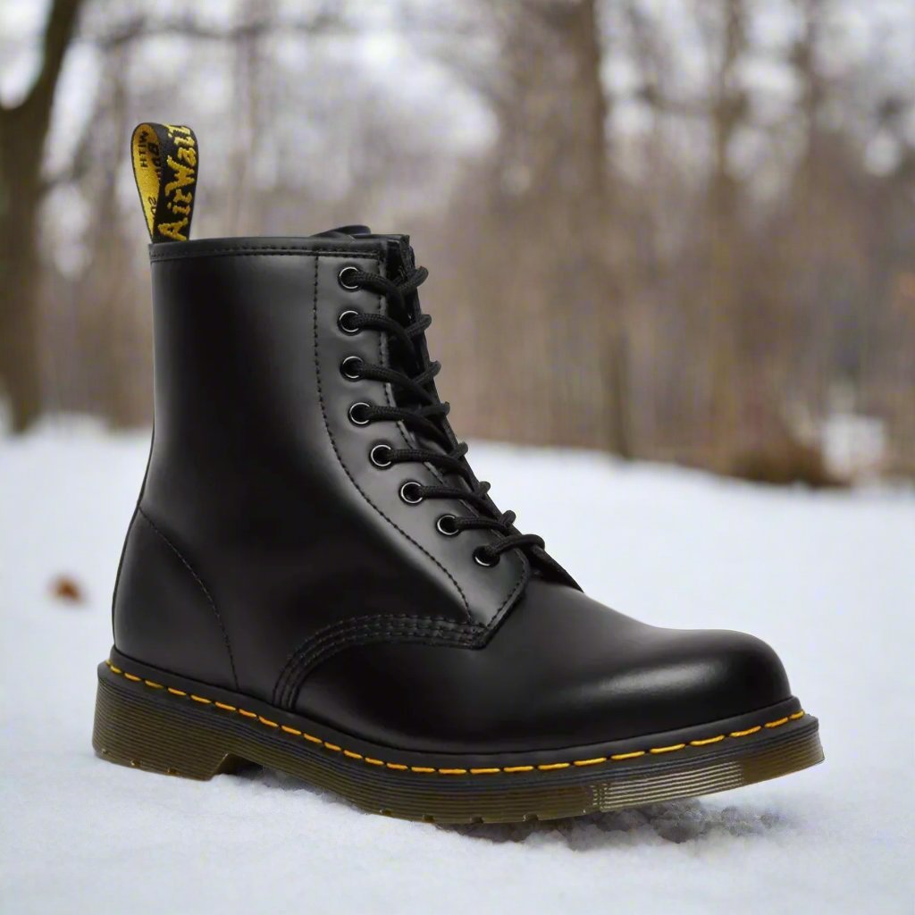 Lace-up leather boots