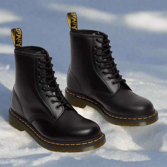 Lace-up leather boots