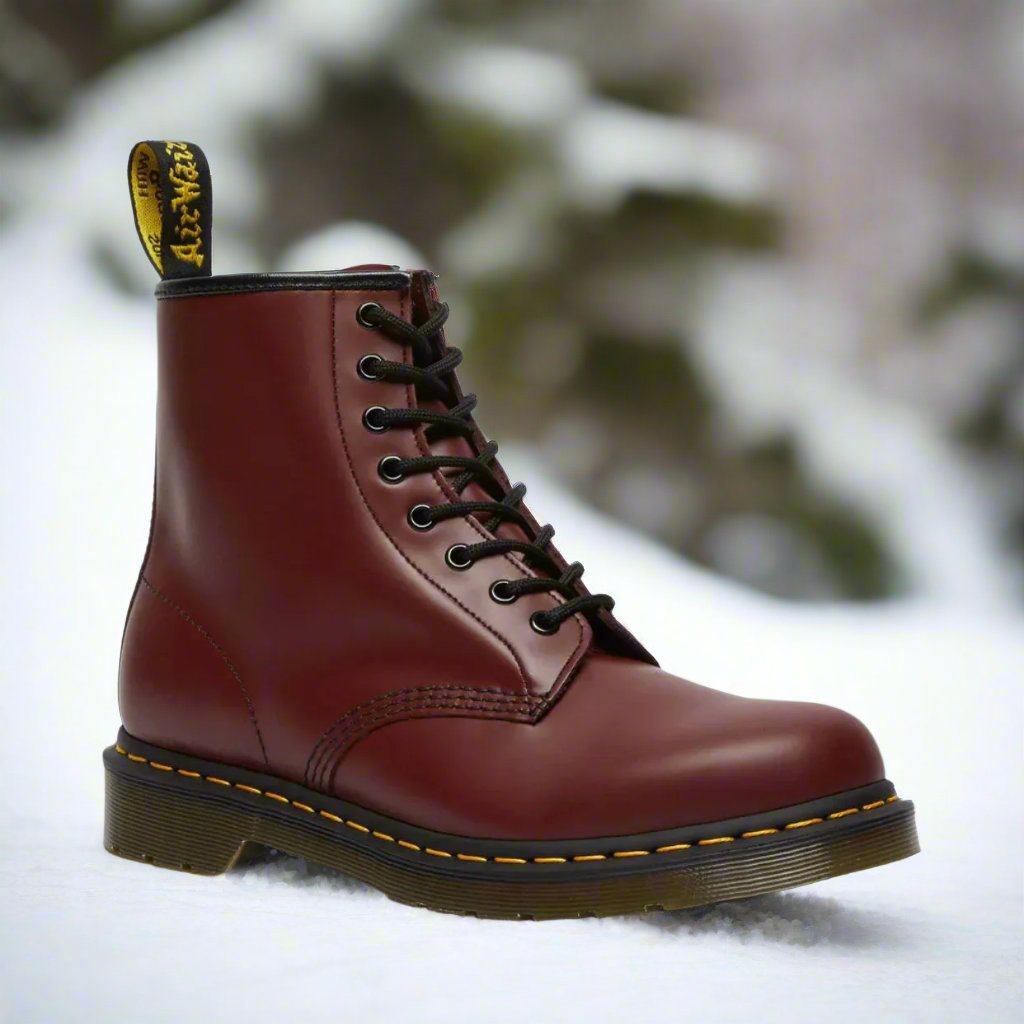 Lace-up leather boots