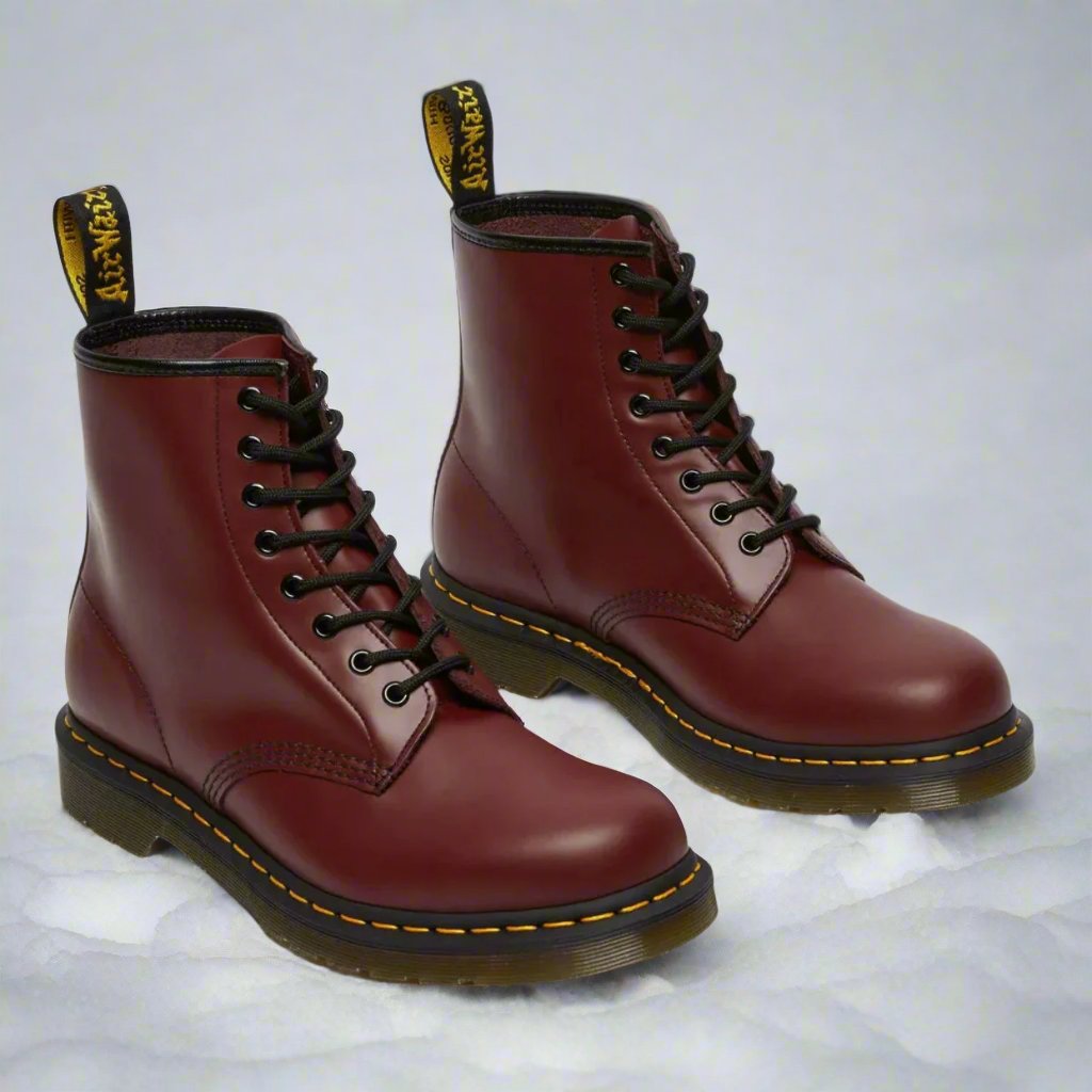Lace-up leather boots