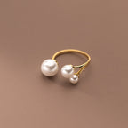 Adjustable Trio Pearl Ring
