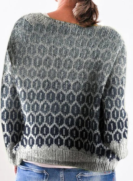 Helena - Soft Ombre Honeycomb Knit Sweater