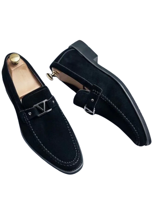 Modern suede loafers