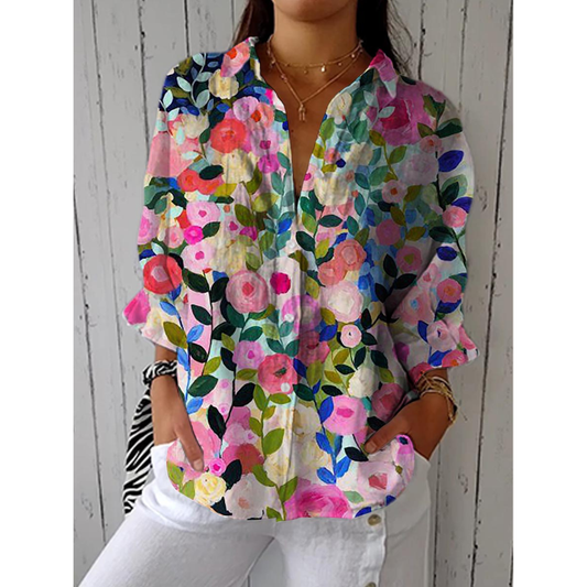 Simone - Bloom Canvas Blouse