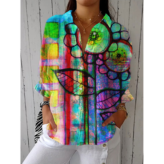 Helena - Artistic Bloom Blouse