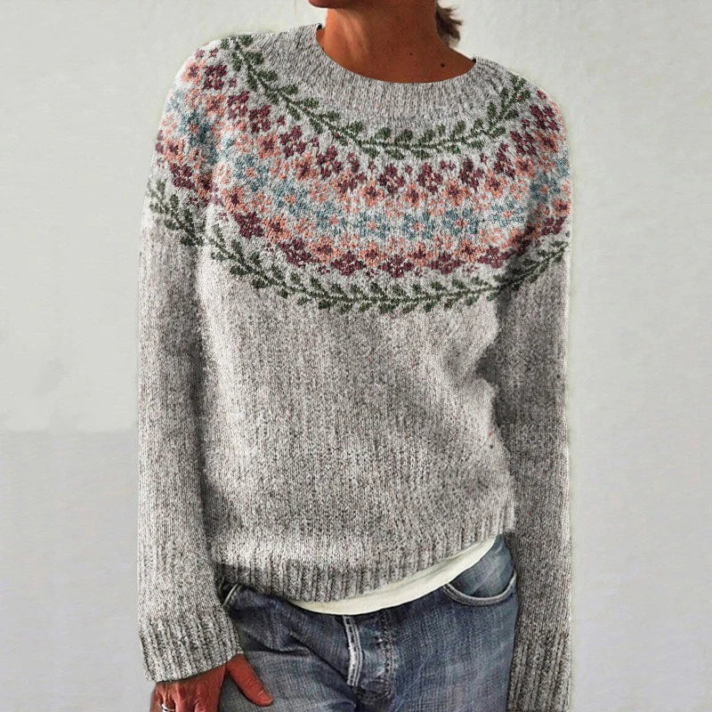 Xanthe - Vintage Floral Knit for Cosy Everyday Comfort