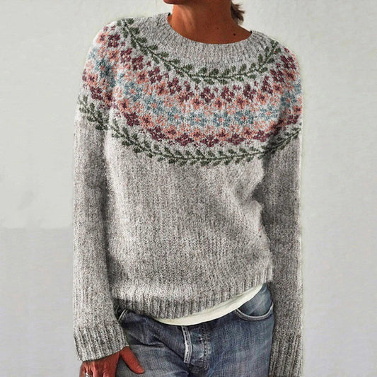 Xanthe - Vintage Floral Knit for Cosy Everyday Comfort